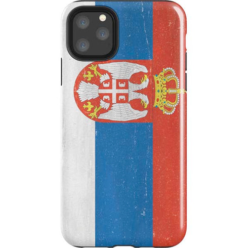 Serbia Flag Distressed iPhone Cases
